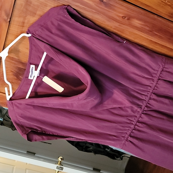 100% Silk Dress in PXL by Coldwater Creek Plum - Picture 1 of 9